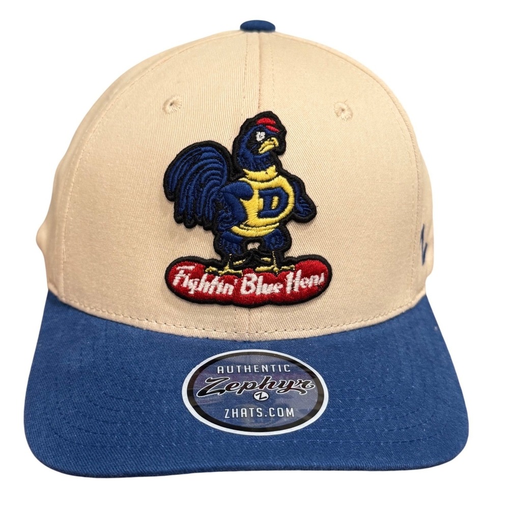 Delaware Blue Hens Back Then Vault Adjustable Hat Cream Blue Snapback NEW NWT